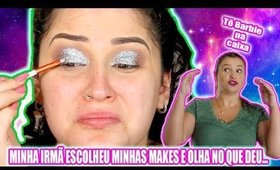 TENTEI FAZER UMA MAKE SÓ COM PRODUTOS QUE MINHA IRMÃ ESCOLHEU! Duda Fernandes