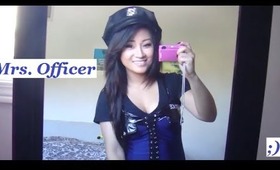 { Mrs. Officer } Halloween makeup, hair, and costume