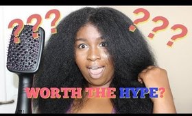 WORTH THE HYPE!? Revlon Salon One Step Hair Dryer Brush REVIEW | 15 Min Blowout on Natural Hair