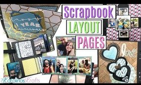 Scrapbook Layout Pages FLIP THROUGH, DIY Interactive Scrapbook Pages for 1 year anniversary Gift