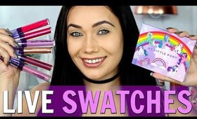 COLOURPOP x MY LITTLE PONY LIVE SWATCHES | Trying EACH Product On!