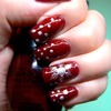 Venique Runway Sparkle : Red With  Snowflakes