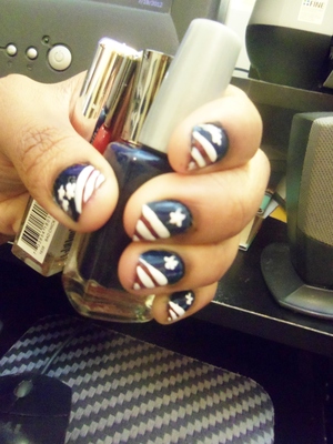 Patriotic painted nails