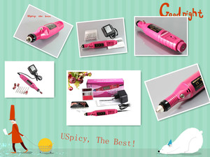 The best nail drill: PEN SHAPE ELECTRIC NAIL ART FILE DRILL TOOL + 6 BITS from http://www.uspicy.com/pen-shape-electric-nail-art-file-drill-tool-6bits.html or on http://www.amazon.com/USpicy-Electric-Pen-Shape-natural-artificial/dp/B004YGHUOA/ref=sr_1_2?s=beauty&ie=UTF8&qid=1336979953&sr=1-2