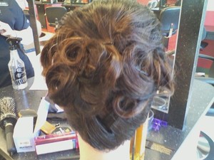 Updo for prom done on mannequin 