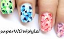 Colorful Camouflage Nails - with Toothpick !! - NO TOOLS nail art designs (without tools)