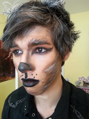 REALLY quick (and last minute) wolf look I did for my friend's concert.