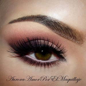 instagram @auroramakeup
BROWS:
Brow Pro Palette in MEDIUM BROWN shades, Brow Fix wax, Matte Highlighter in CAMILLE

EYES:
1. Apply Matte Highlighter in Camille by #anastasiabeverlyhills on the top and lower eyelids, blend it with your fingers
2. Place on all eyelid  the Matte Pink Eye shadow in the CATWALK palette by #anastasiabeverlyhills and highlight brow bone and inner corner with ALMOND eye shadow in "She wears it well" palette by #anastasiabeverlyhills
3. Apply on the crease and below lower lashes Matte Wine Eye shadow in the CATWALK palette  and blend it out, then place the Shimmer Dark Purple Eye shadow only in the outer part of the mobile eyelid, same palette
4. Line top lashes and create a wing at the end with a pencil liner in black by #byapplecosmetics and blend the edges with Matte Black Eye shadow in the CATWALK palette, line waterline w/ same Matte Highlighter in Camille
5. Add lashes TEMPTRESS by #houseoflashes and black mascara by #zanzusi
