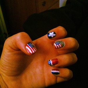 Nails I did (: if you want a tutorial just ask!