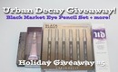 Urban Decay Giveaway!!! Black Market Eye Pencil Set, Setting Spray + more! [Holiday Giveaway #5]
