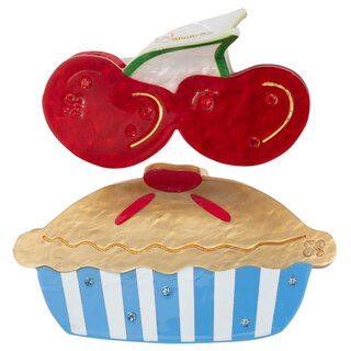 Frasier Sterling Cherry Pie Claw Clip Set
