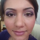gold and purple makeup