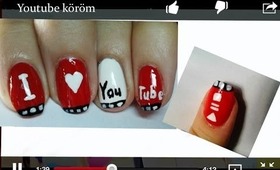 ໓ I ♥ Youtube köröm ໓