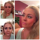 Before after contouring Barbie girl inspired look 