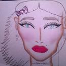 Pin Up Girl Makeup Done On Paper