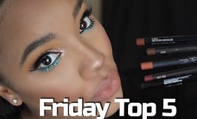Friday Top 5 | LIP LINERS | LEIYDBEAUTY