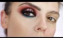 red blue eye makeup tutorial / INSTAGRAM CUT CREASE MAKEUP TUTORIAL