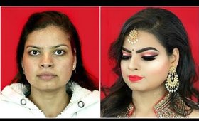 Makeup Transformation: ACNE SCARS, OPEN PORES - Indian Bridal Makeup | Shruti Arjun Anand