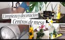 Limpieza + decoración centros de mesas y repisa | Kittypinky