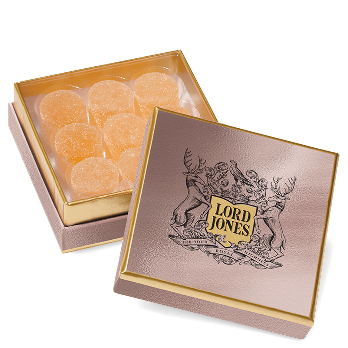 Lord Jones Old Fashioned Hemp-Derived CBD Gumdrops Sparkling Gooseberry alternative view 1 - product swatch.