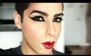 Holiday Makeup Red Lips & Dramatic Winged Eyeliner