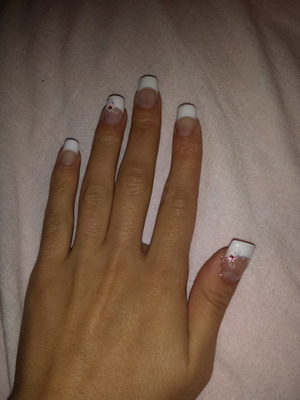 french gel nails made by me at home