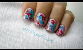 Dry Water Marble Nails
