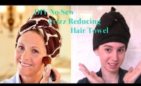 DIY No-Sew Turbie Twist to Reduce Hair Frizz After Showering | RebeccaKelsey.com