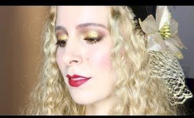Glamorous Halloween 1920s Style Gold Glitter Makeup Tutorial: GRWM PostModern Jukebox Gig