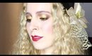 Glamorous Halloween 1920s Style Gold Glitter Makeup Tutorial: GRWM PostModern Jukebox Gig