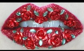Painting the Roses Red Lip Art ft Jeffree Star, Lit & Born Pretty