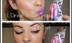 L'Oreal New Voluminous Miss Manga Mascara Demo!