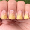 Yellow gradient tip nails
