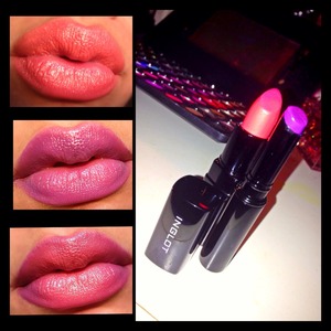 Two Lipsticks 3 Different Shades Last One Being An Ombre !