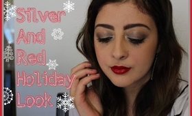 GRWM | Silver and Red Holiday Look