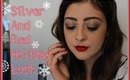 GRWM | Silver and Red Holiday Look