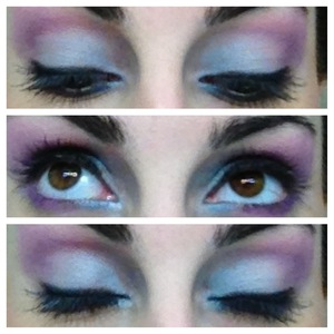 blue/pink eyeshadow mix 
