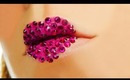 Heart - Shaped Valentines Day Lips with Rhinestones - Lip Art Tutorial