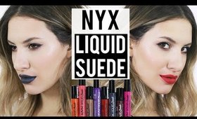 NYX LIQUID SUEDE Lip Swatches ♡ JamiePaigeBeauty