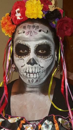 This Halloween was my first attempt at Sugar Skull makeup. I did my 2 daughters as well and I'm quite pleased. Just wanted to share. Hope you like it too! ??