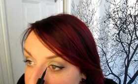 cat eye liner (with individual lashes)
