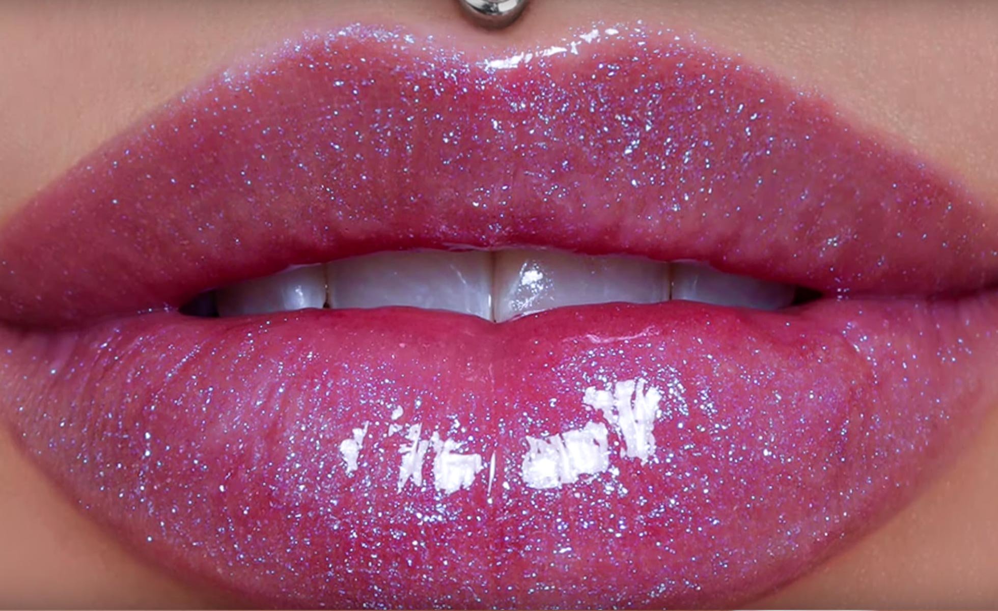 Photo: Lip Swatch of The Gloss in Ice Cold | youtube.com/user/jeffreestar