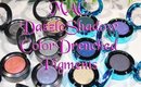 Swatches ~ Mac Dazzleshadow Pigments & Mac ColorDrenched Pigments Holiday 2015