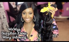 Unboxing | WoWigs Brazilian Loose Wavy Hair Extensions!  (Aliexpress)