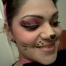 Pink Kitty Halloween Makeup