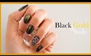 Black & Gold Nails ● Nail Art