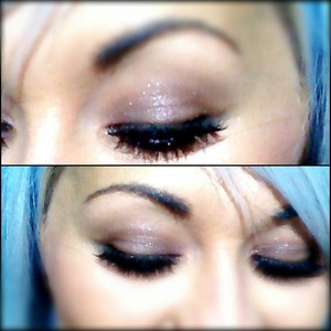 light smokey eye with a little shimmer. 