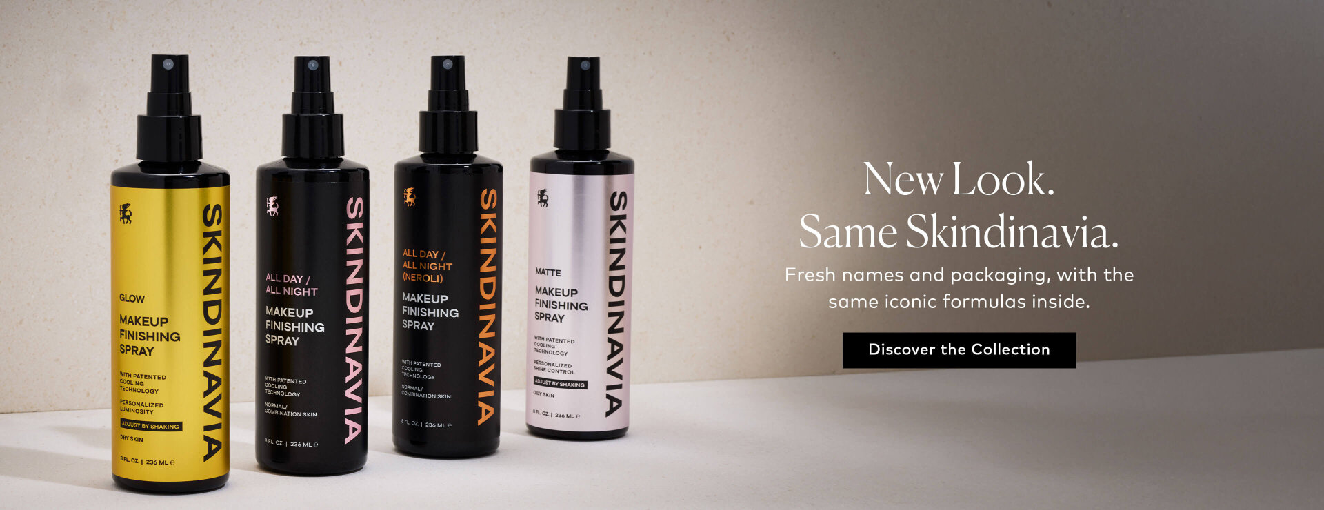 Skindinavia’s finishing sprays just got a refresh, but what’s inside hasn’t changed: the same formulas you know, powered by patented cooling technology. Shop them now on Beautylish.com