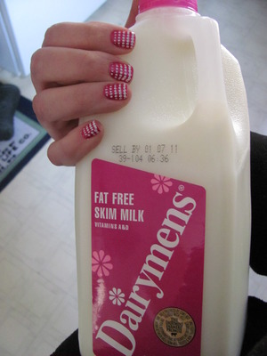 I liked how this random design matched my milk!