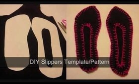 DIY Slippers Pattern/Template - How To Make A Pattern For Slippers